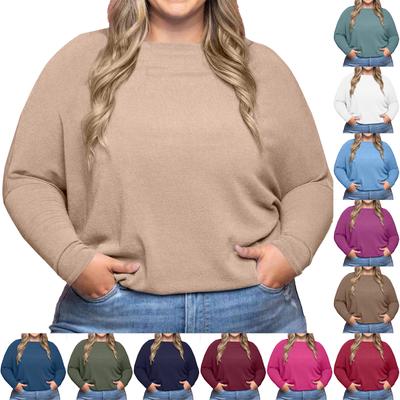 Женская модная повседневная однотонная блузка оверсайз с длинным рукавом свободного кроя