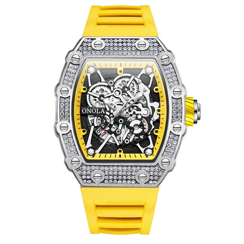 Новые мужские и женские часы с бриллиантами, светящиеся модные водонепроницаемые кварцевые мужские часы