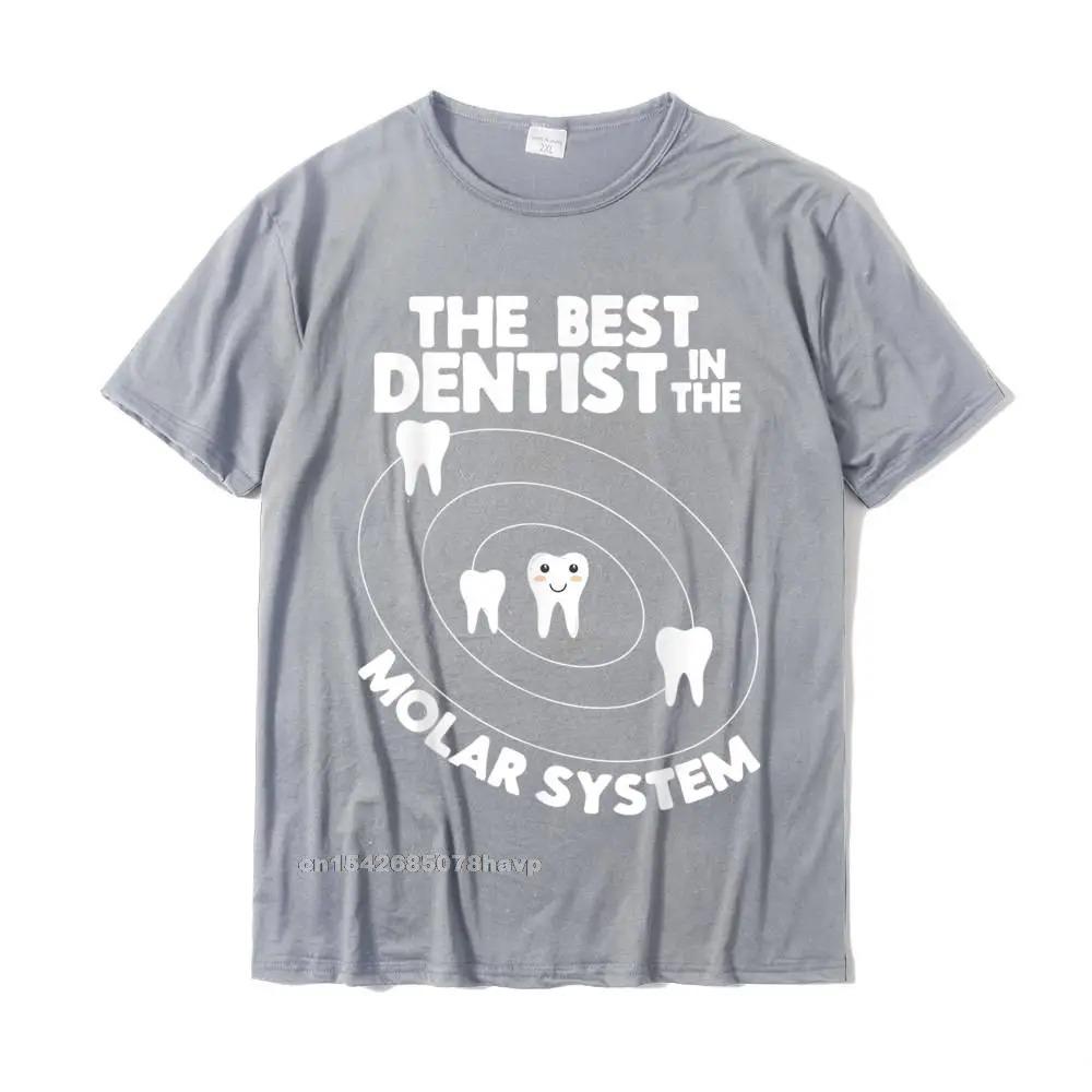 Best In The Molar System Design - Funny Tooth Pun T-Shirt Normal Top T-Shirts Classic Tops Tees Cotton Mens Classic