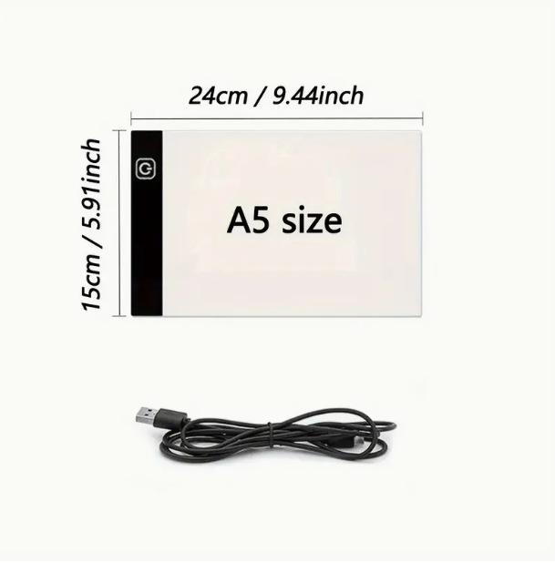 Adjustable LED Light Pad for Tracing and Drawing - Children's Copy Board with USB Connection