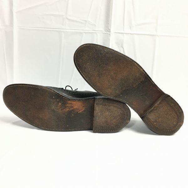 1963 Made? FLORSHEIM Kenmoor Long Wingtip Shoes Black Size 26.027.0 Vintage Imperial Men's(USED)