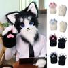Cartoon Plush Cat Paw Gloves Furry Cat Claw Mittens Kawaii Cosplay Costume Gloves Cosplay Props