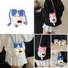 Cute Girl Wool Knit Crossbody Bag With Breathable Animal Pattern For Daily Use