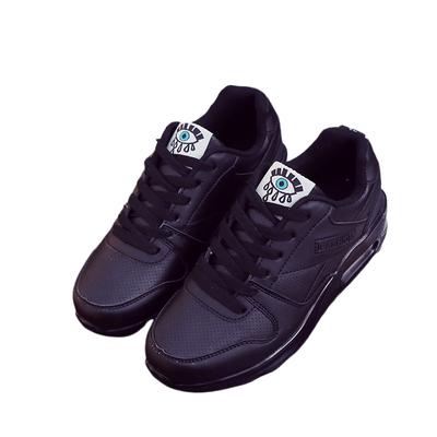 Модные женские кроссовки на танкетке, корейская повседневная спортивная обувь на шнуровке для женщин, размер 34–44, нескользящие дорожные туфли на плоской подошве