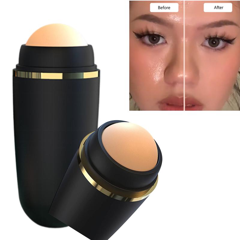 Face Oil Absorbing Roller Natural Volcanic Stone Massage Body Stick Makeup Face Skin Care Tool Facial Pores Cleaning Oil Roller