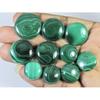 Натуральный Зеленый Малахит Круглый Кабошон Россыпью Драгоценный Камень 10 Шт. Партия 280 Карат. C-1685