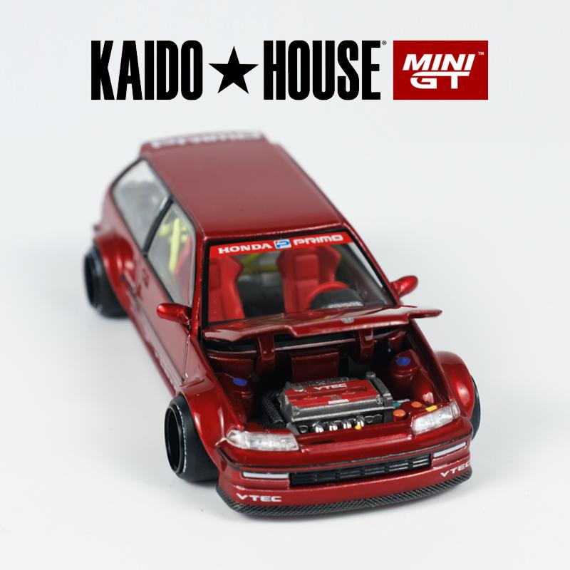 Kaido House MINIGT Honda Civic EF Kaido Works V2 KHMG сплав Модель автомобиля 156