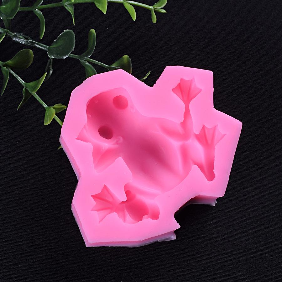 Силиконовая форма для помадки в виде лягушки, украшение для шоколадного торта «сделай сам», принадлежности для выпечки, глиняная гипсовая форма