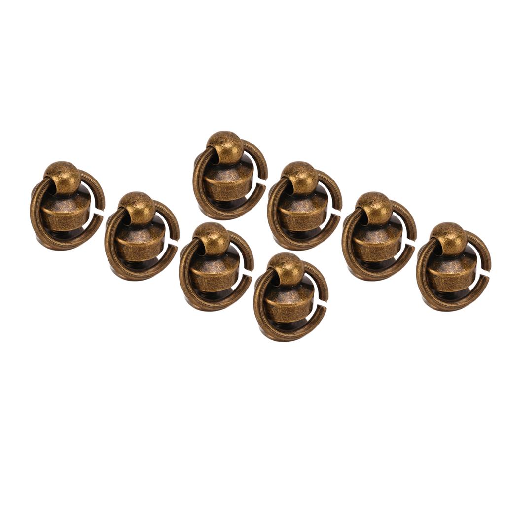 200 Sets Monk Rivet with Pull Rings 8mm High Gloss Exquisite Workmanship Leather Rivets for DIY