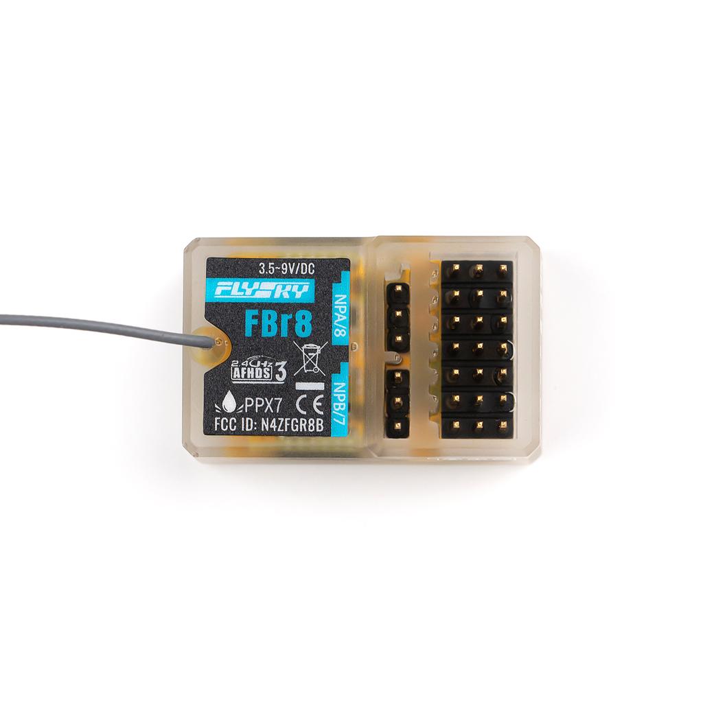 Flysky FBr8 2.4GHz 8CH Receiver AFHDS 3 System Supports Single Bidirectional Transmission PWM PPM i BUS2 S.BUS i BUS