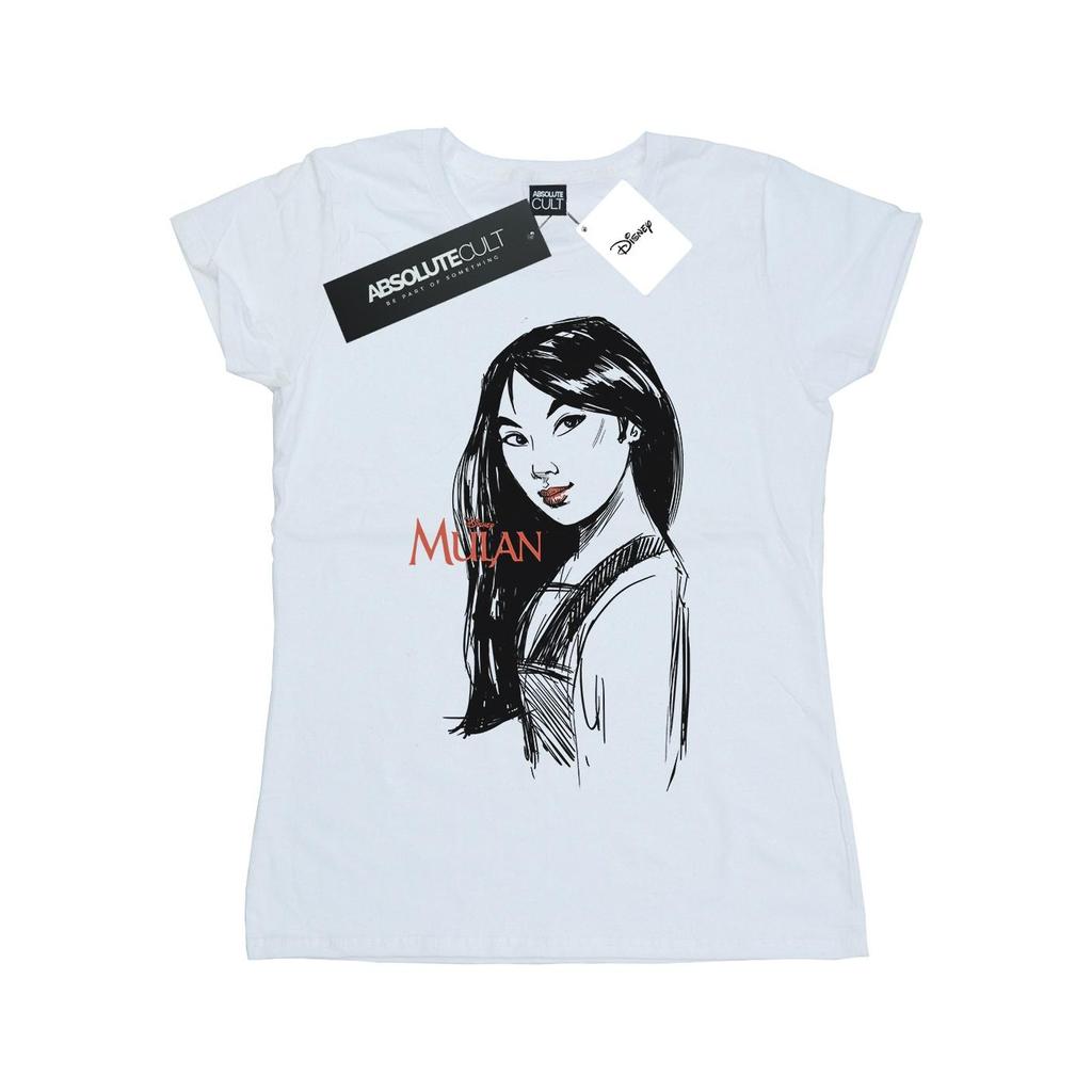 Disney Womens/Ladies Mulan Sketch Cotton T-Shirt