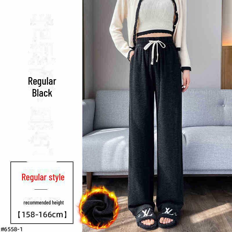 Женские широкие бежевые теплые брюки на бархатной подкладке