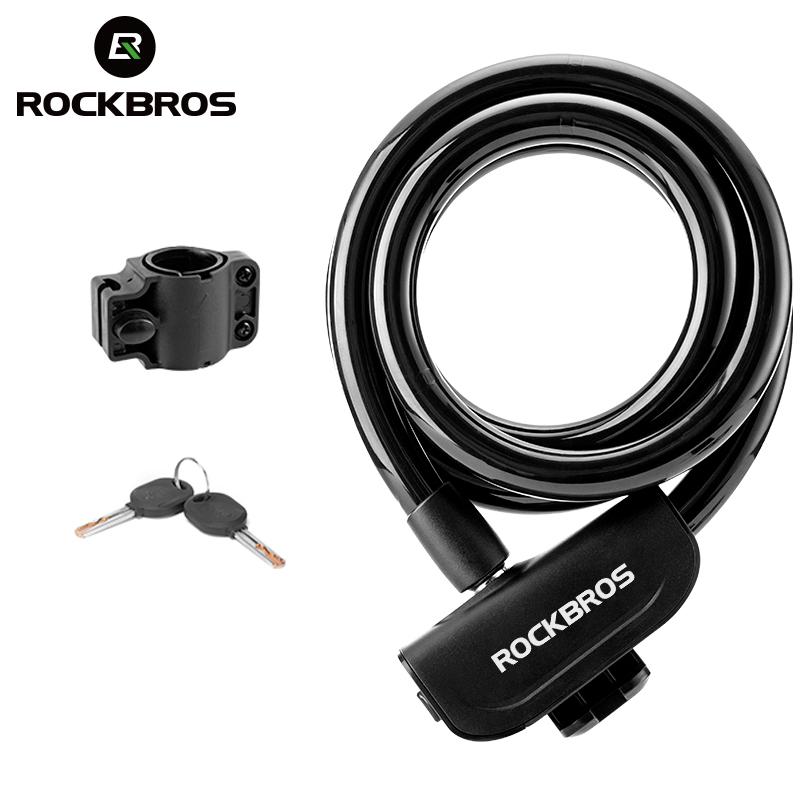 Rockbros Велосипедный замок Велосипед Портативный противоугонный кольцевой замок МТБ Шоссейный велосипед Тросовый замок Мотоцикл Транспортное средство Велосипедные аксессуары