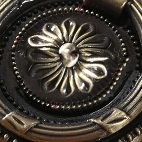Drawer Handle Pull Retro Antique Flower Carved Retro Cabinet Knob Cupboard Wardrobe