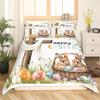 Декор на Пасху Кролик Пододеяльник Цветы Постельное белье Набор для Девочек Детской Комнаты Каваи Декор Пасхальные Подарки Пододеяльник 2/3 шт.