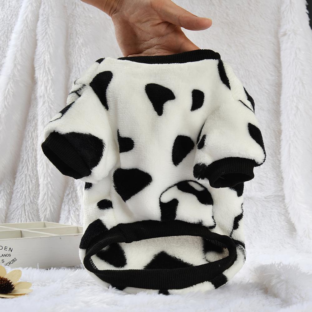 Теплая флисовая одежда для домашних животных, милое пальто с принтом, рубашка-рубашка для маленьких и средних собак, кошек, Тедди, зимний наряд для французского бульдога, чихуахуа