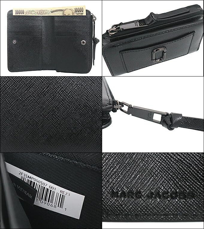 Кошелек 2F3SMP050S07 Черный The Snapshot DTM Saffiano Leather Utility Slim Wallet [Marc Jacobs] (двудольный кошелек) Женский [Бренд] [Товар]