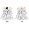 Angel Tree Topper Pendant Christmas Angel Decoration with Lights Lighted Tree Topper Ornament for Indoor Office Tree Decoration