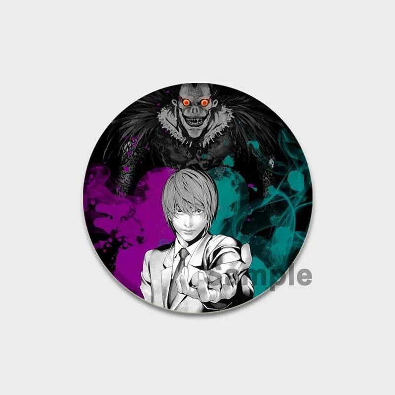Эмалевые булавки 32/44/58MM в стиле японского аниме «Тетрадь смерти», круглая брошь, L Killer, Yagami Light, значок для косплея, рюкзаки, украшения, рождественские подарки