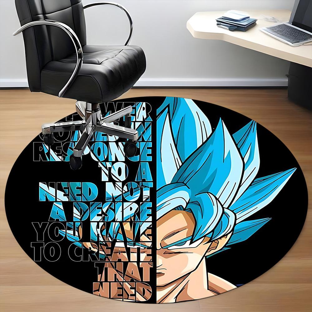 1pc Dragon Ball Office Round Area Rug, Indoor Mat Suitable For Office, Bedroom Living Room Home Decor, Room Deco,  Offic a0926230