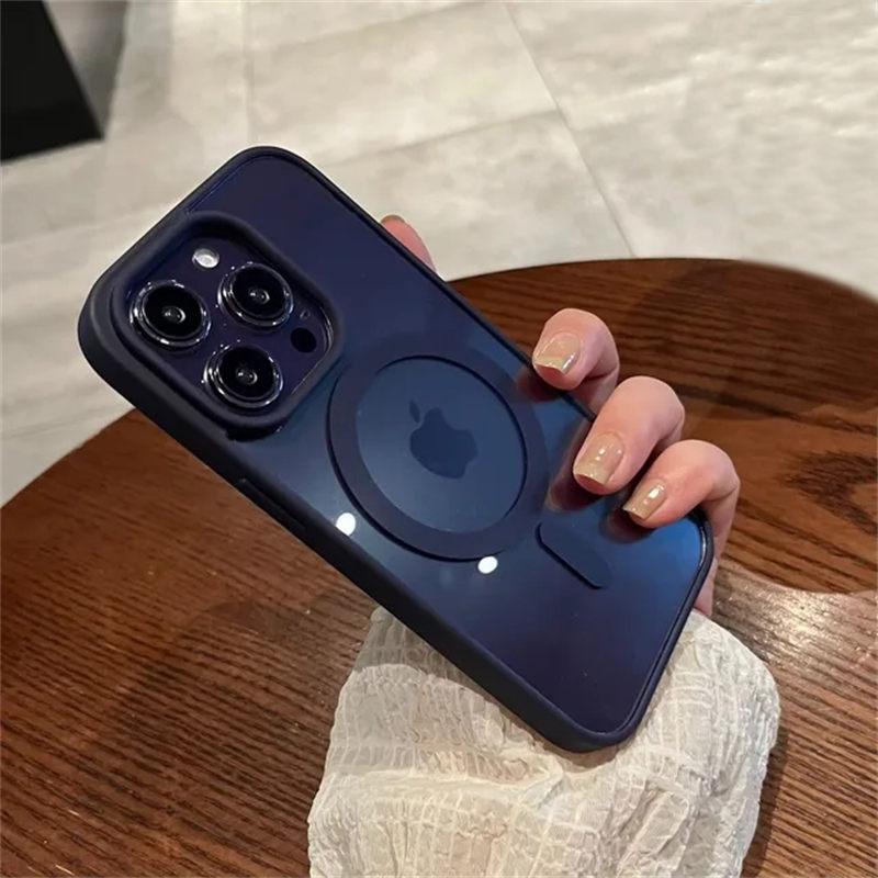 Роскошный прозрачный чехол Magsafe для iPhone 16 15 14 13 12 11 Pro X XS XR Max Mini 7 8 Plus SE 2022 Магнитный чехол для беспроводной зарядки