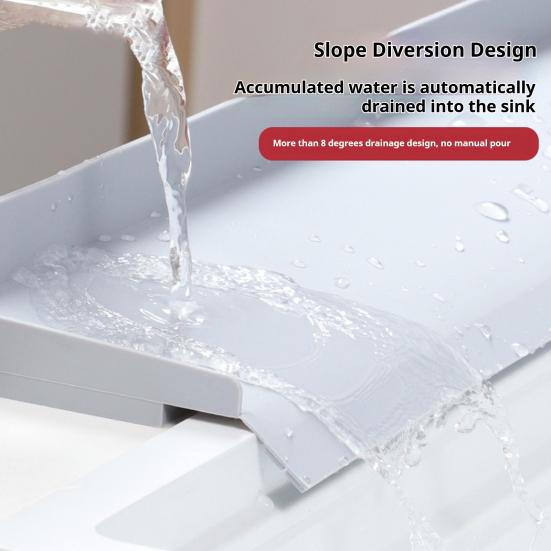 Silicone Sink Splash Guard Vegetable Washing Water Splash Protector Non-slip Reusable Kitchen Sink Countertop Edge Anti-Splash Shield Board