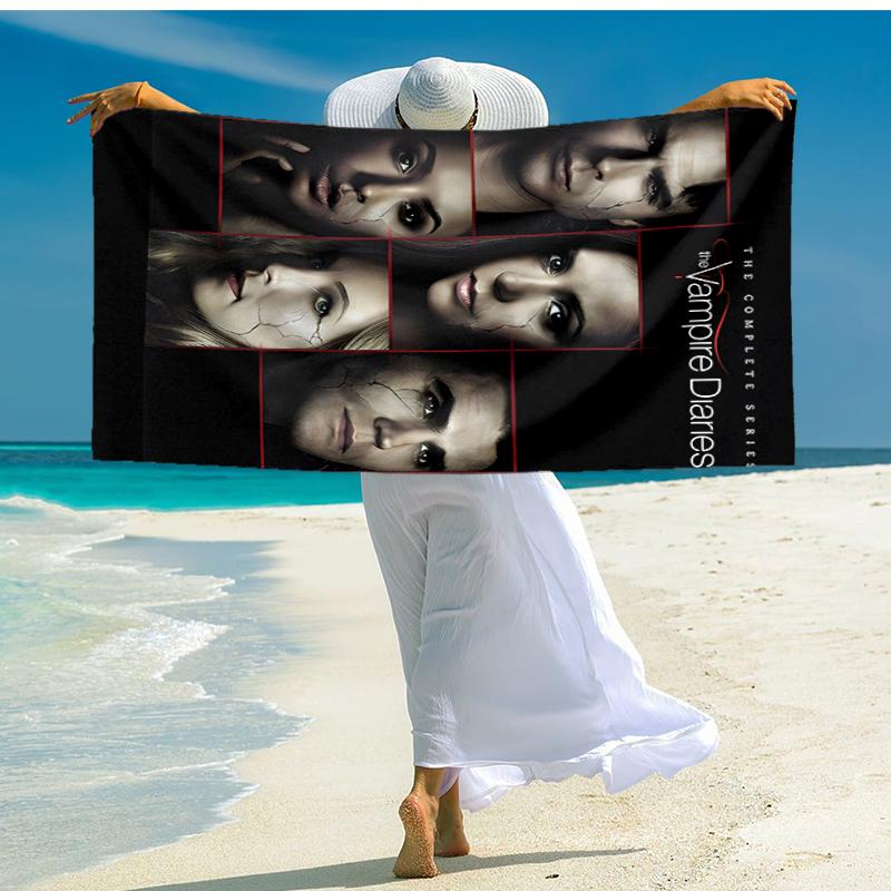 1pc The Vampire Diaries2 Beach Towel, Comfortable and Thick, and Swimming/Bath/Picnic/Camping Towel, Suitable for Seaside Beaches