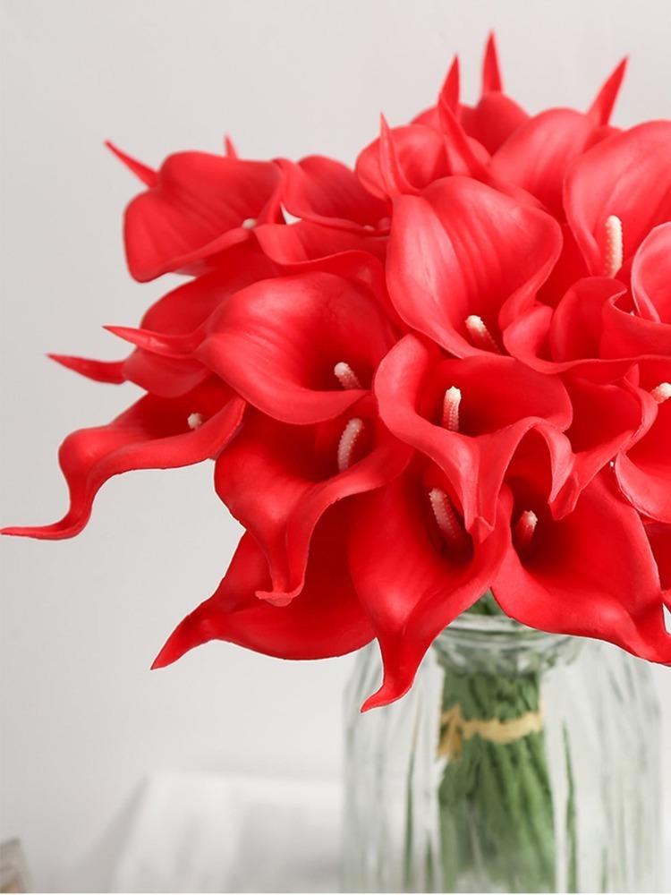 24 шт. настоящие каллы лилии искусственные цветы каллы лилии цветы искусственные цветы каллы лилии для свадебного букета украшения для вечеринки свадебный букет декор