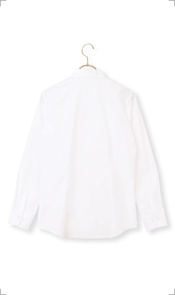 Regular collar blouse [long sleeves] [plain white] 840_RE100-10_7_551