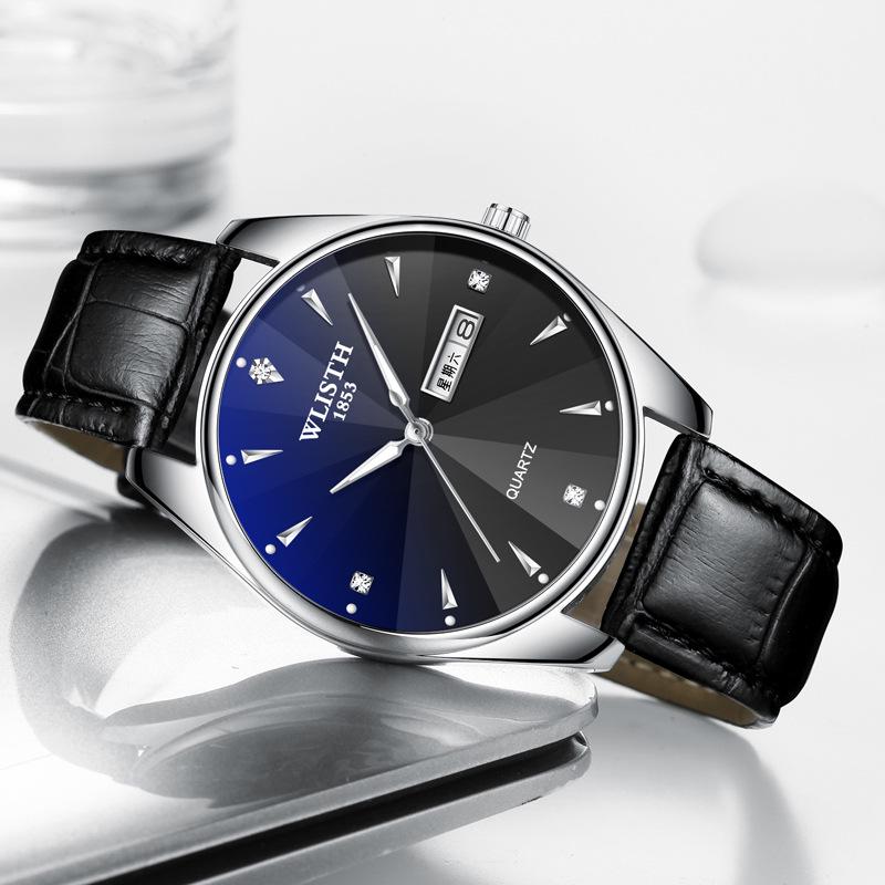 New Top Brand Casual Double Calendar Luminous Quartz Couple's Watches