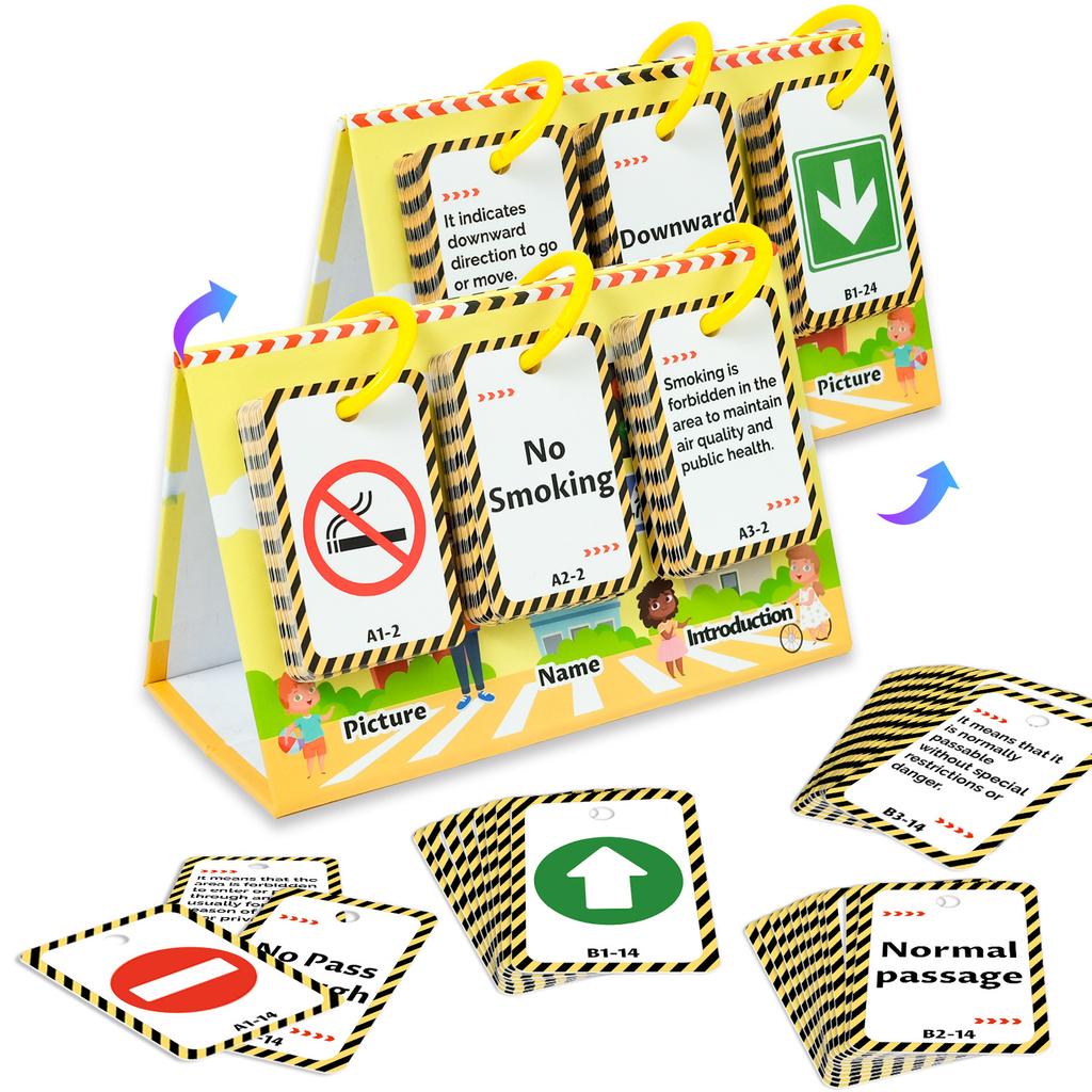 72 дорожных знака, настольные обучающие карточки для детей, графические и английские интерактивные трехмерные карточки для родителей и детей