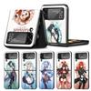 Case Coque for Samsung Galaxy Z Flip 3 5G Z Flip 4 ZFlip ZFlip3 ZFlip4 Flip3 Zflip Back Print Hard PC Genshin Impact