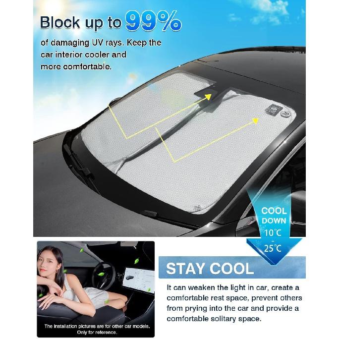 Karltys Sunshade for Lexus NX NX250 NX350 NX350h NX450h+ 2022 2023 2024 Accessories Windshield Sun Shade UPF50+ Foldable Front Window Cover 240T