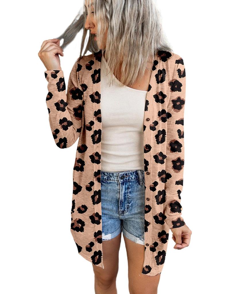 Azura Exchange Printed Open Front Cardigan