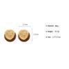 Irregular Retro Round Metal Post Earrings for Women Brown Vintage New Style Fashion Jewelry Timeless Daily Accessories Gifts