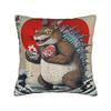 Easter Japanese Monster Bunny Ears Egg Kaiju Pillow Cover Comfy Cushion Cover Kawaii Pillow Case For Sofa Couch Bed Living Room