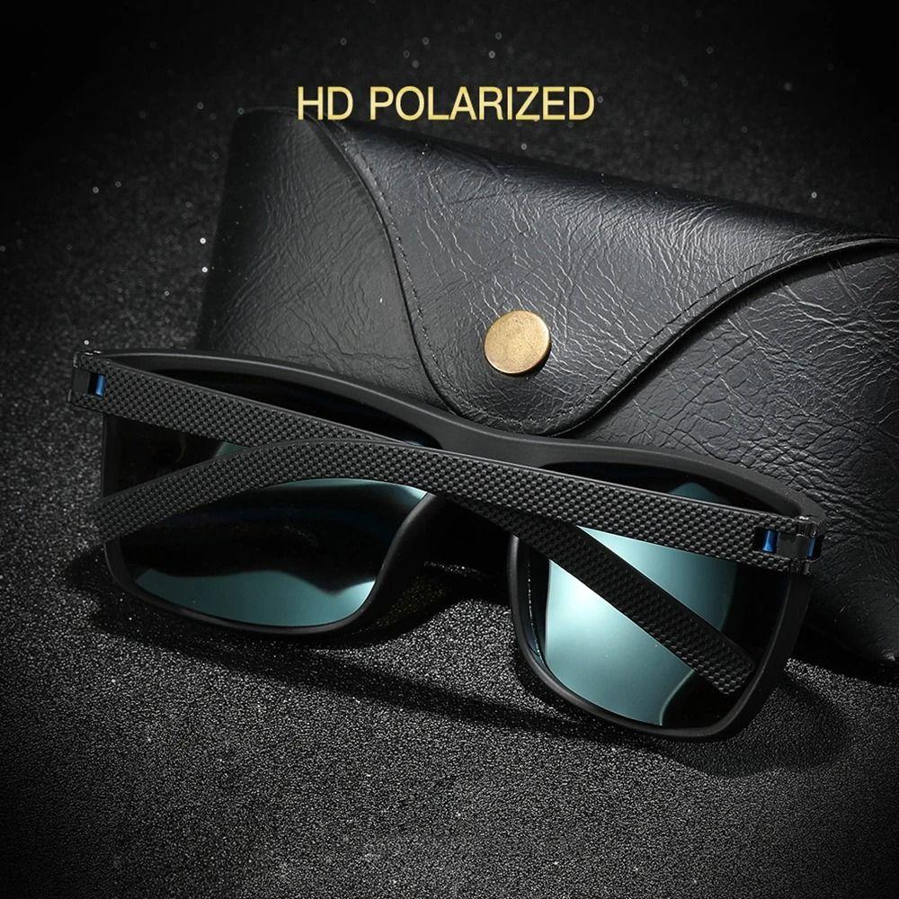 Anti-glare Fishing Sun Glasses Square Large Frame Sunglasses 2024 Polarized Sunglasses Women Men