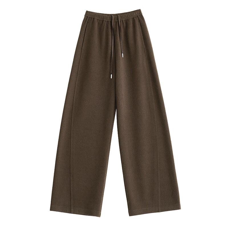 FAESSLIN Женские утолщенные вязаные брюки широкого кроя из шерстяной смеси