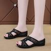 Женские шлепанцы с открытым носком 2024 Лето Женская обувь Женские легкие танкетки Повседневные шлепанцы Женские с мягкой подошвой на низком каблуке Слайды