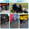 for ATV Lawn Mower Golf Cart Yard Cart Garden Tractor 3-Way Trailer Hitch Adapter Steel Hook Mounting with Bolts