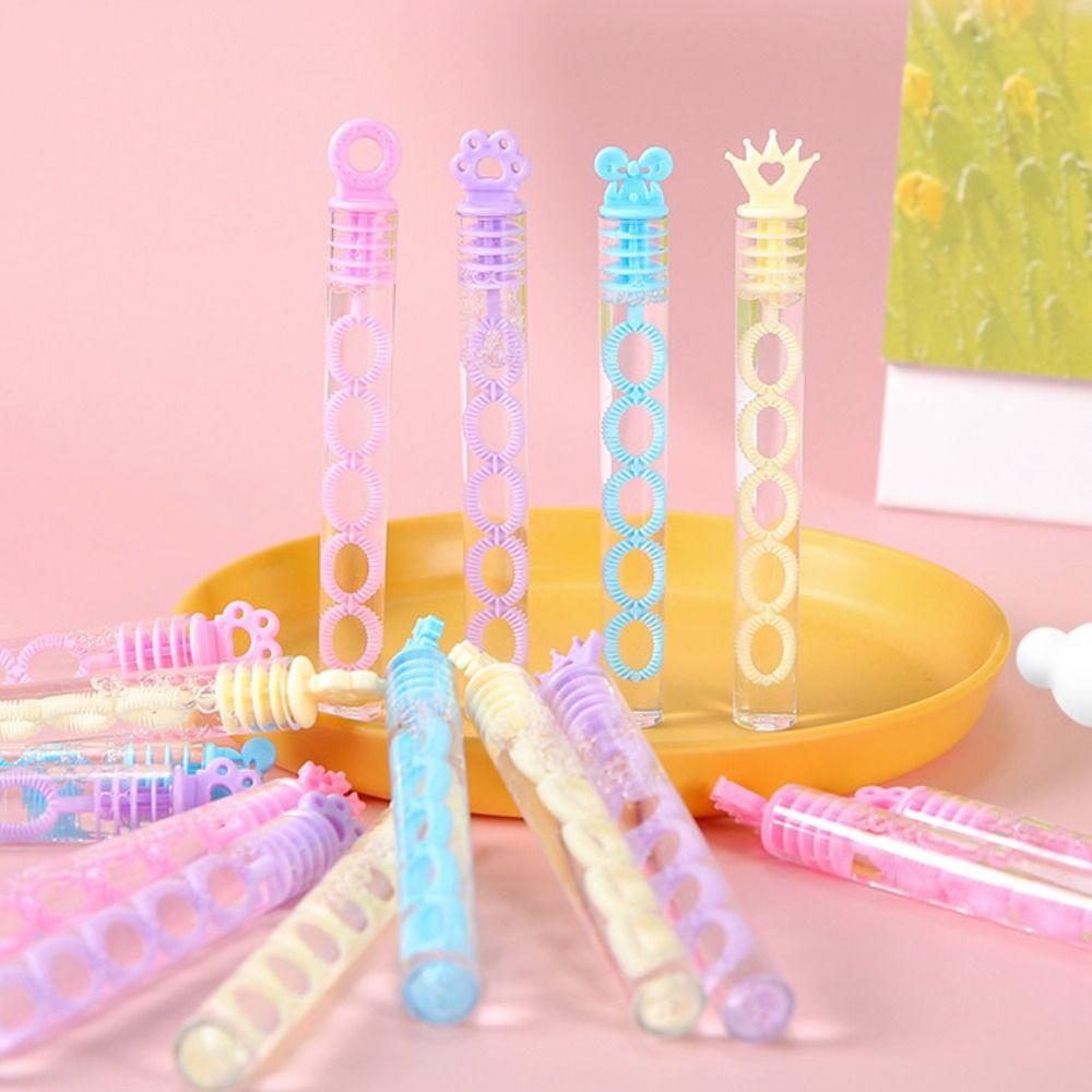 Handheld Heart Bow Bubble Maker Soap Cat Paw Bubble Blower Colorful Bubble Tube Toy Amusement Park