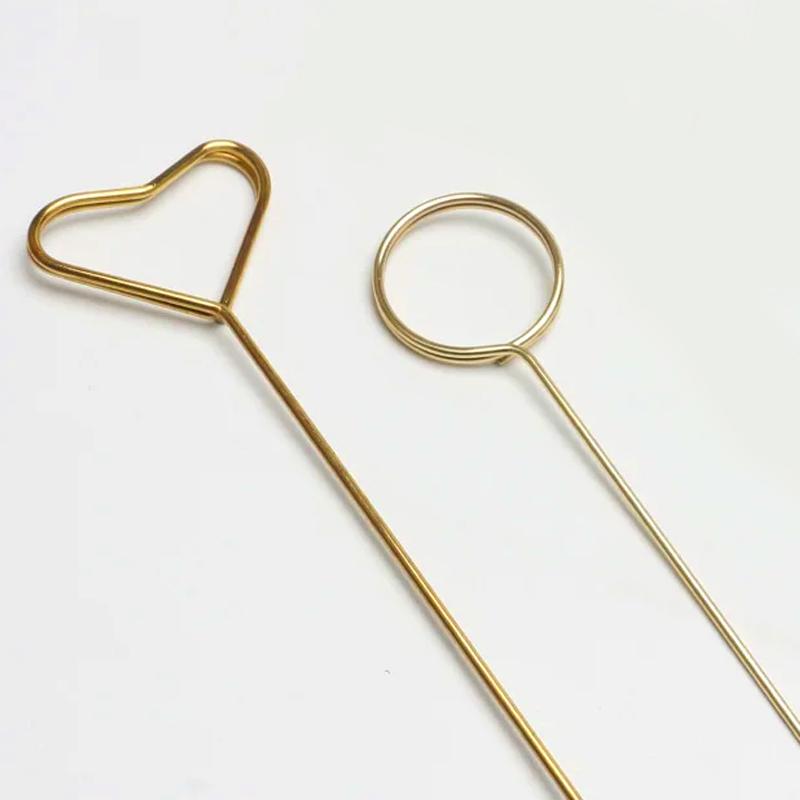 20Pcs Greeting Card Holder School Event Wire Card Holder Durable Photo Stick Holder Party Floral Card Holder Office Party Wedding