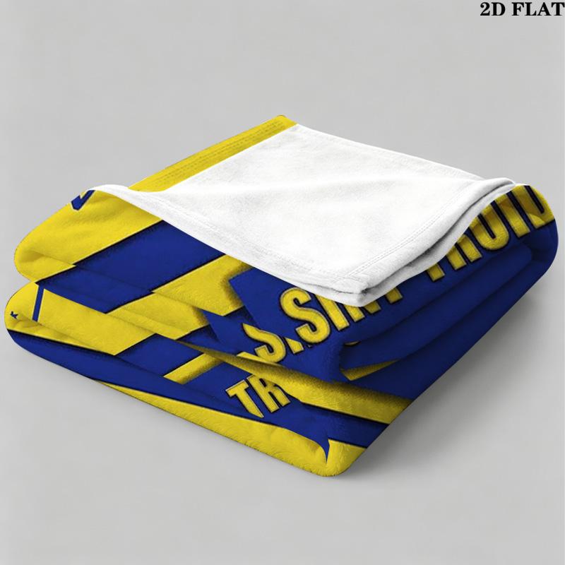 Sint-Truidense VV Print Flannel Blanket High Quality Warm Comfortable Cover for All Seasons Perfect for Gifts Home Decor