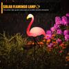 Solor Power Lawn Lamp Pink Bird Flamingo Yard Lighting LED Outdoor Lawn Light 600mAh IP55 Waterproof for Pathway Patio Courtyard