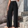 Весенне-летние женские модные однотонные универсальные брюки, повседневные широкие брюки с пузырьками