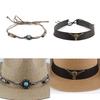 Handmade Ethnic Western Hat Belts Adjustable Hat Bands for Cowboy Hats Head Hat Band for Straw Felt Fedora Panama Hats