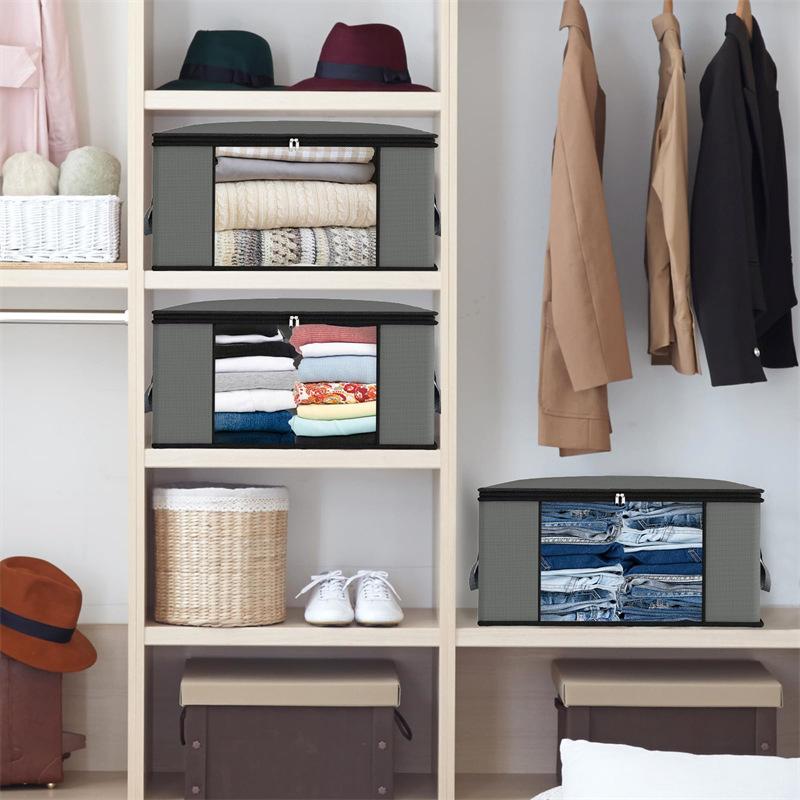 Большая вместительная сумка для хранения одежды с усиленной ручкой для одеял, простыней, подушек, игрушек