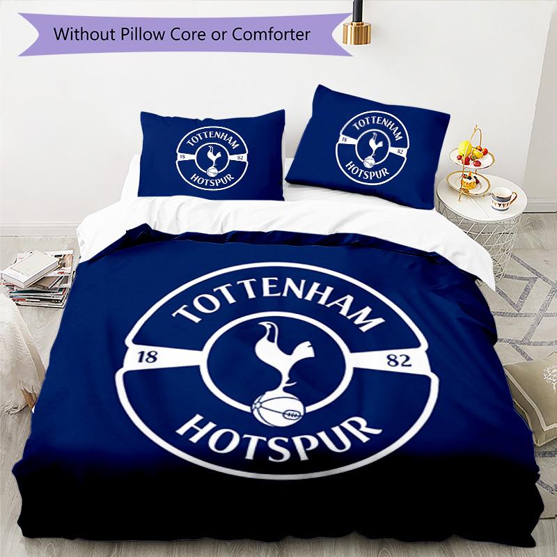 Tottenham Hotspur Pattern Bedding,Quilt Set Quilt Cover Pillowcase Home Birthday Gift (1*duvet cover+2*pillowcase,without core)