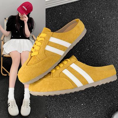 Ретро сумка голова полутапочки женская уличная обувь 2025 весна и лето новая ленивая обувь без задника повседневная моральная тренировочная обувь