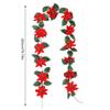 Christmas Holiday Art Garland Decorative Hanging Floral Garland Wall-Mounted Festival Theme for Front Door Tree Decoration